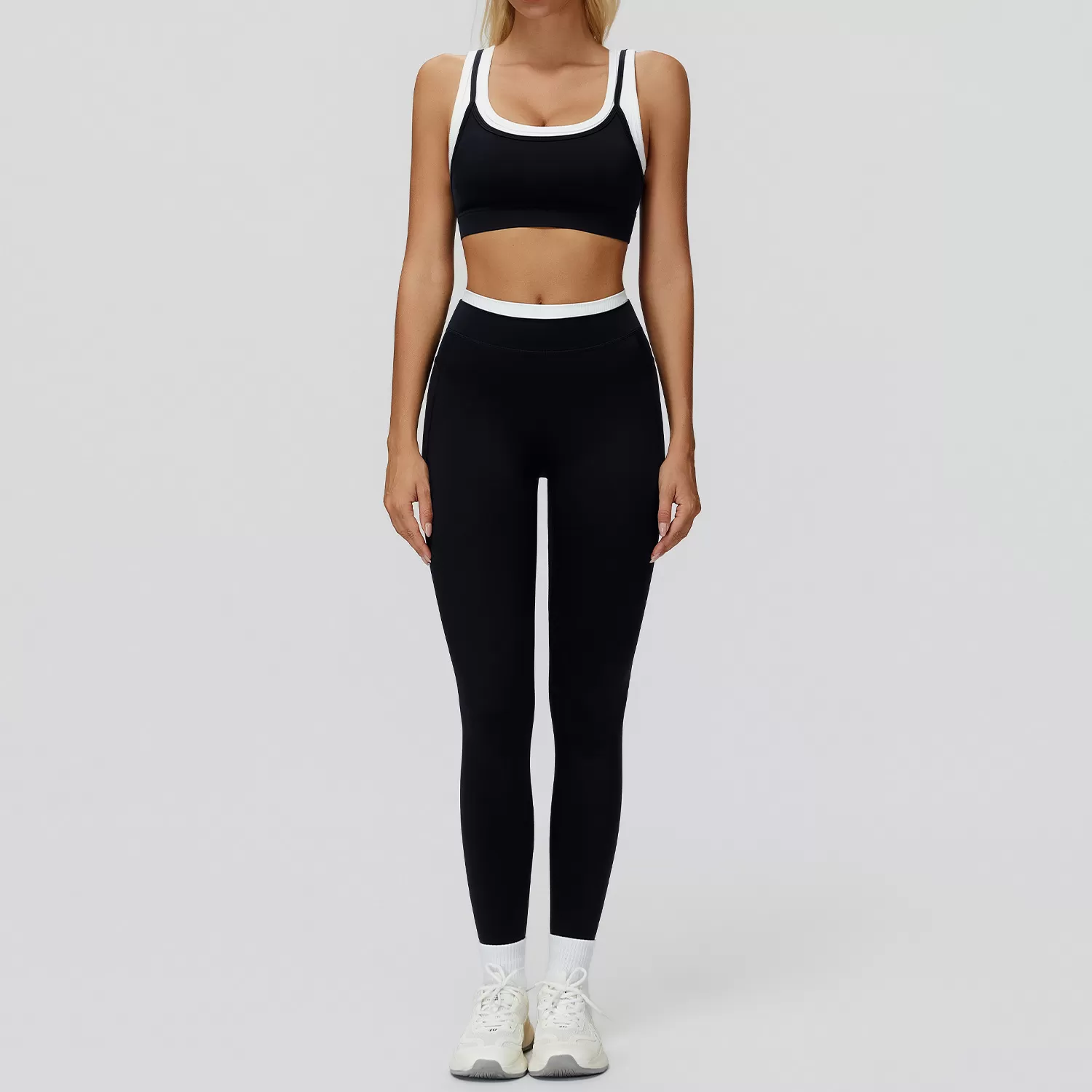 Women's Gym Wear Soft Compression Yoga Pants and Lightweight Bra Stretchy Fitness Sport SetsFGBTZ3129