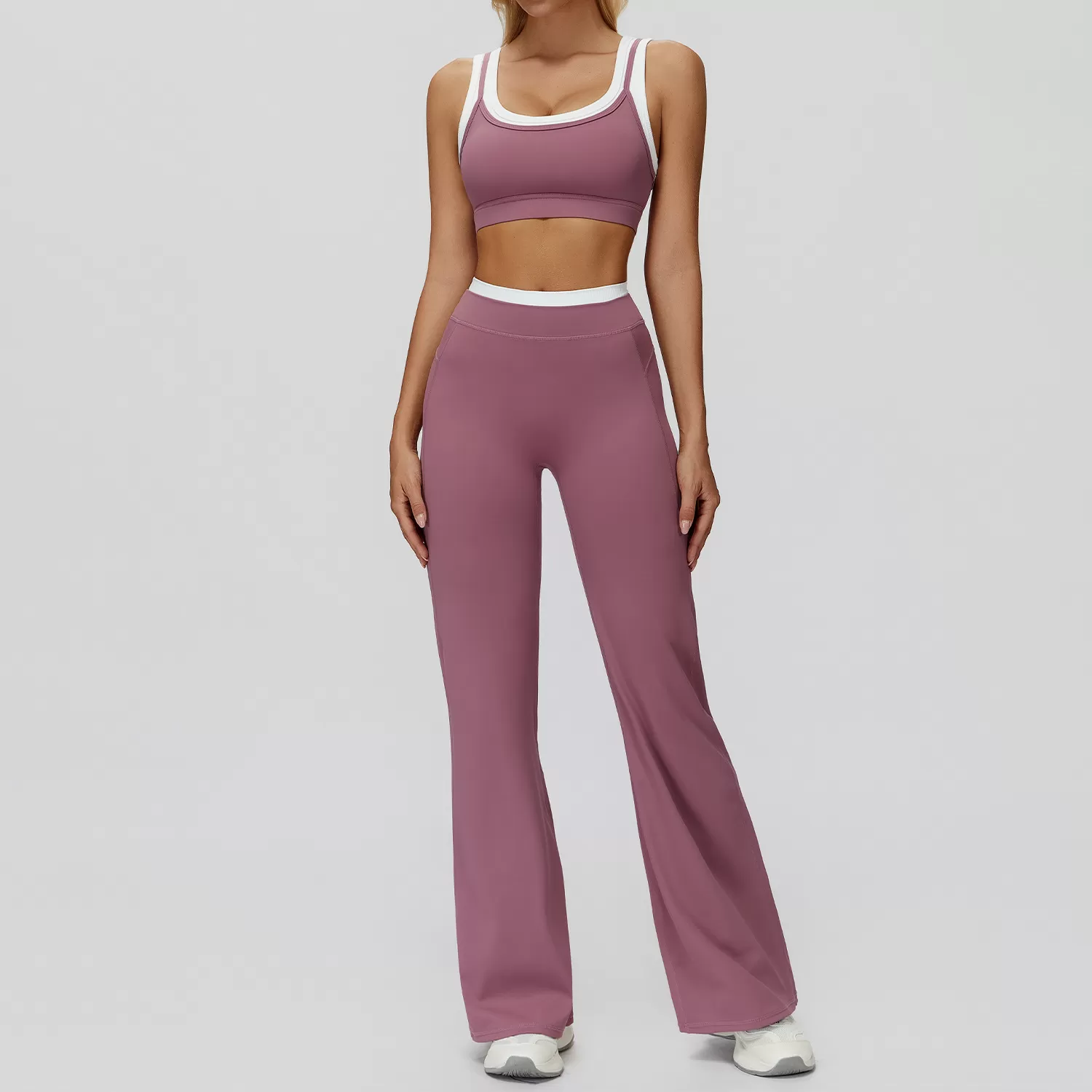 Women's Breathable Sports Bra High Waisted Fitness Yoga Pants Four Way Stretch Yoga SetFGBTZ3129