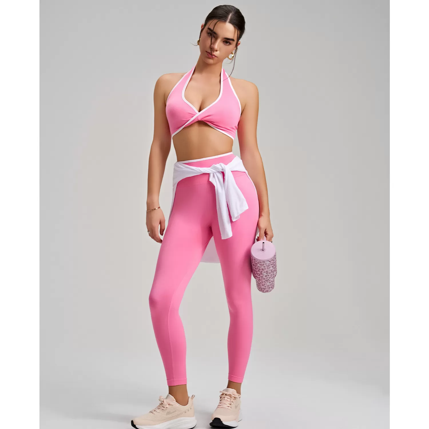 Women's Seamless Yoga Set for Fitness Sports FGBWX2493+CK5493