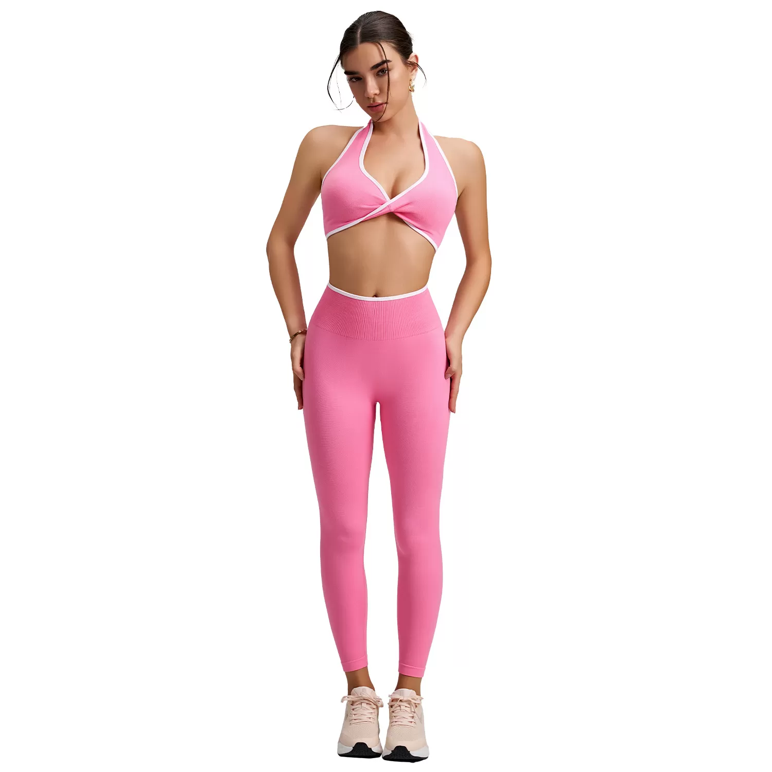 Women's Seamless Yoga Set for Fitness Sports FGBWX2493+CK5493