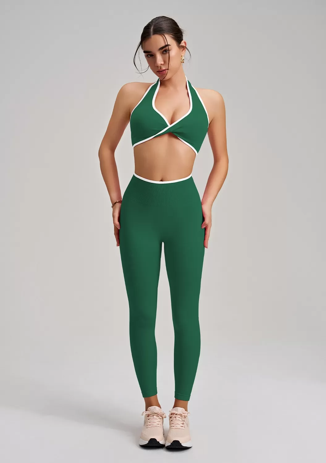 Women's Seamless Yoga Set for Fitness Sports FGBWX2493+CK5493