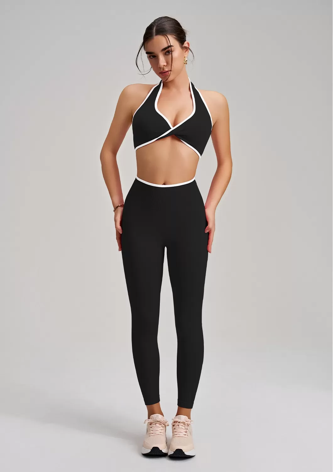 Women's Seamless Yoga Set for Fitness Sports FGBWX2493+CK5493