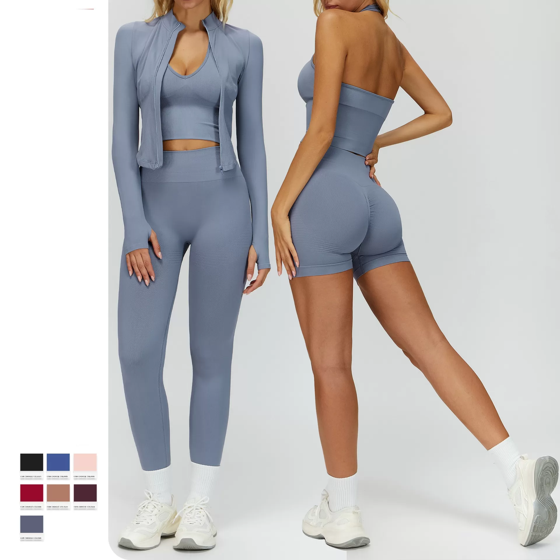 Yoga Sets for Women Gym Fitness Activewear Set Sports Wear Seamless Legging Workout ClothesFGBTZ7725