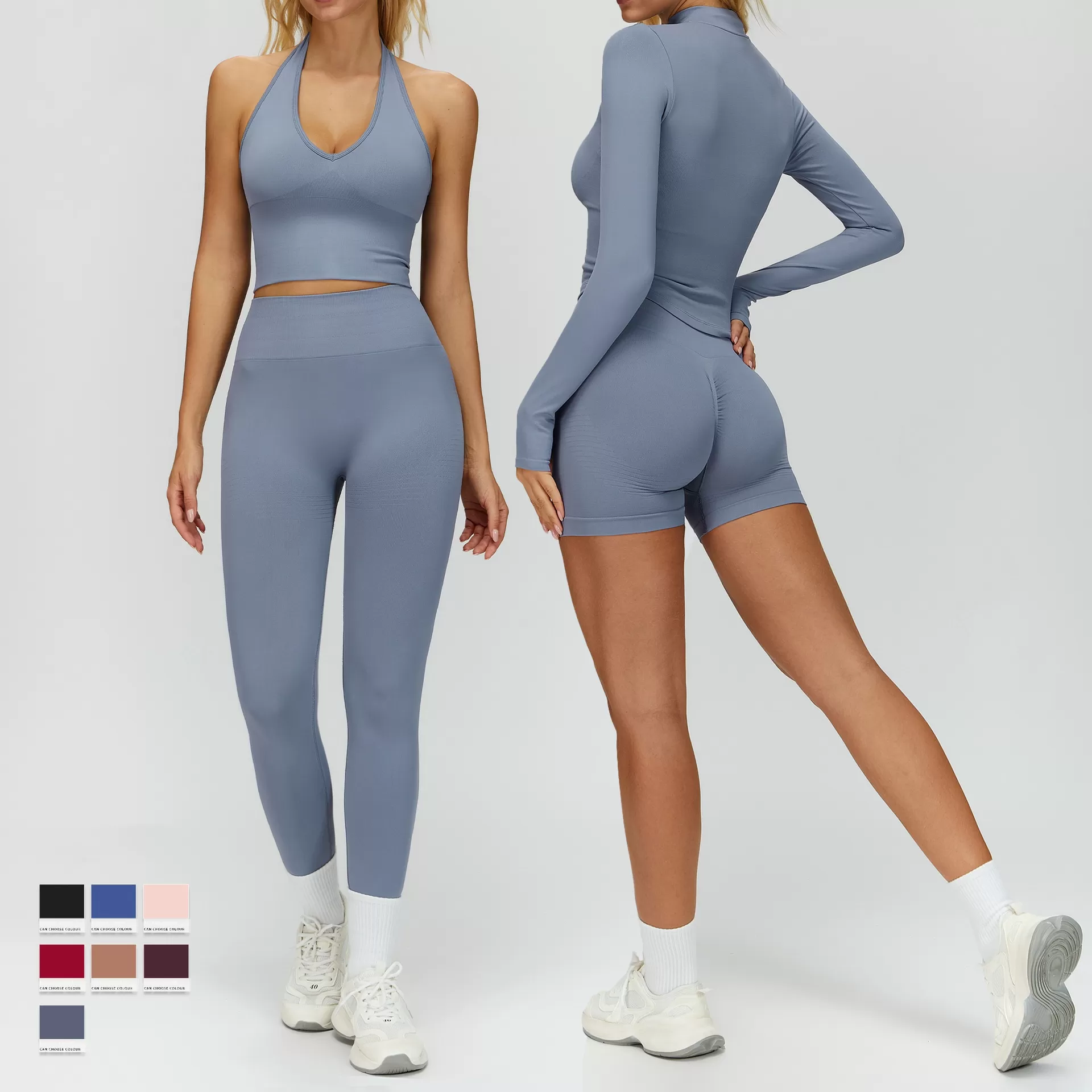 Yoga Sets for Women Gym Fitness Activewear Set Sports Wear Seamless Legging Workout ClothesFGBTZ7725