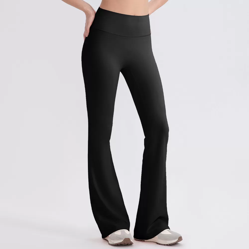 High Quality Soft Breathable Squat Proof High Waist Gym Yoga Pants Flared Women FGB52319