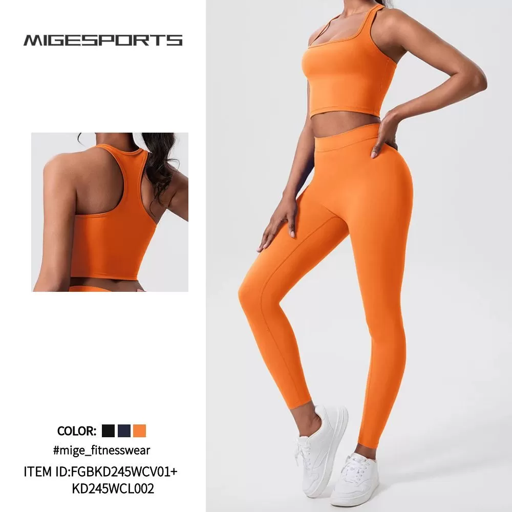 Women Yoga Set Outdoor Use Soft Women Yoga Set Women Yoga Set FGBKD245WCV01+KD245WCL002