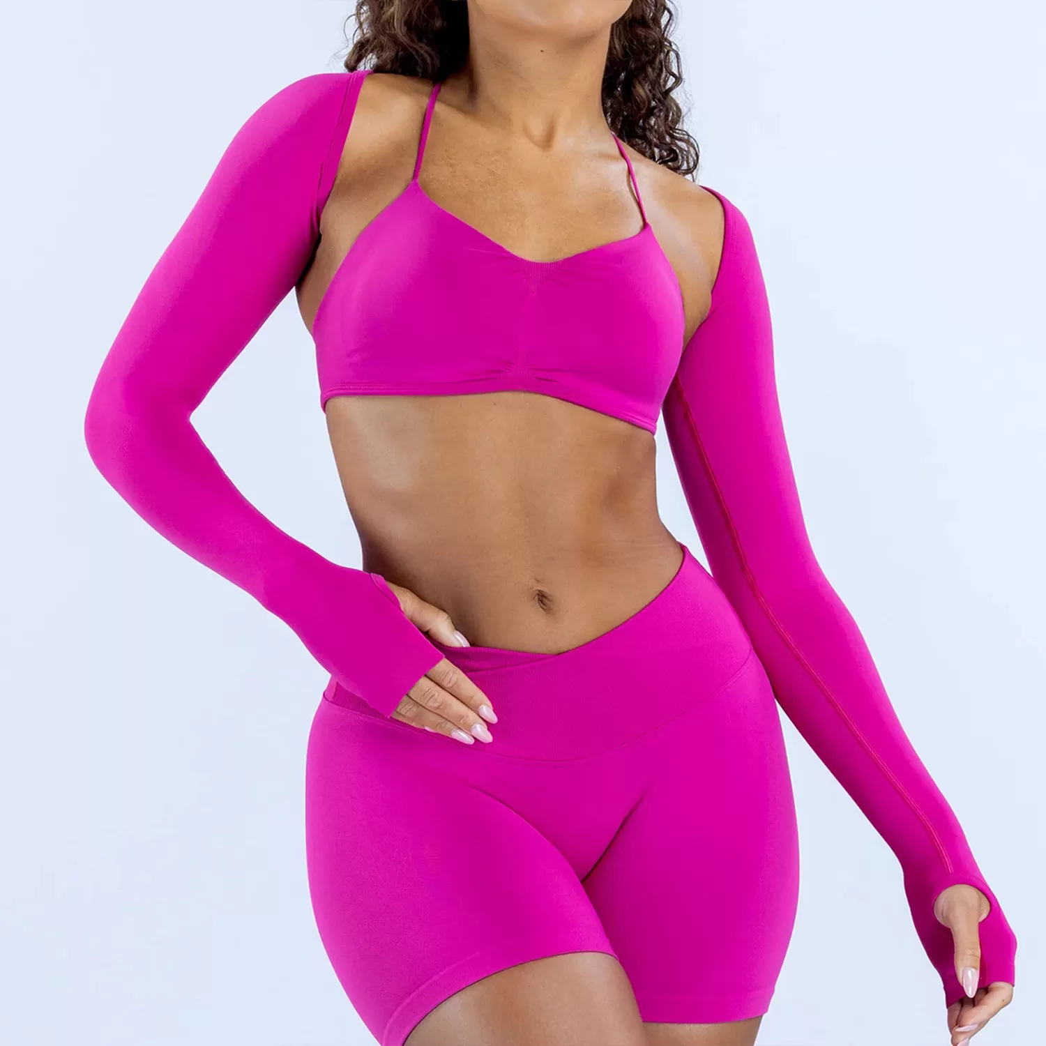 Long Sleeve Yoga Tops Nylon Lightweight Workout Sport Clothing Women Seamless Gym Yoga Shawl FGB3011