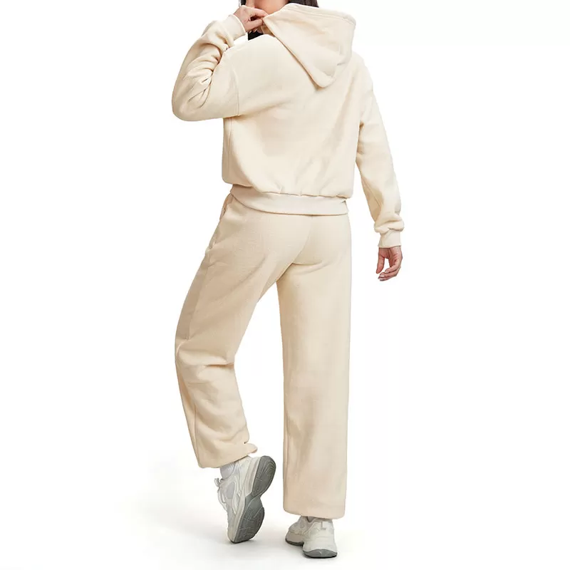 Women Activewear Casual Loose Two Piece Jackets Zipper Hoodie Wide Joggers Sports Hoodies Set FGBETZ5540