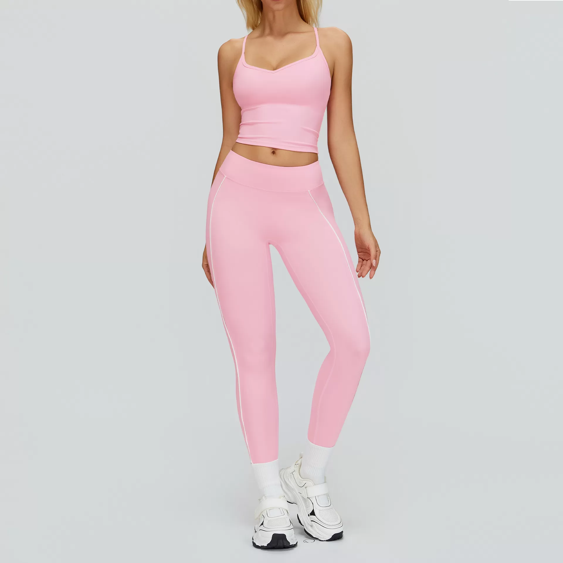 Pink  singlets+leggings