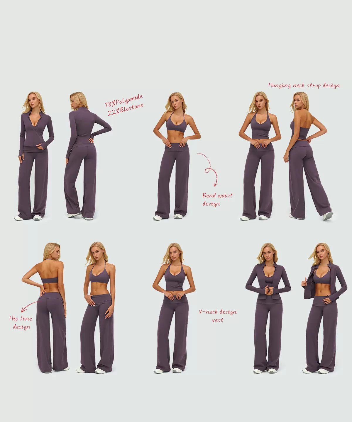 New Arrival: FGBTZ5529 Women’s 4-Piece Yoga Set Launched in Multiple Colors