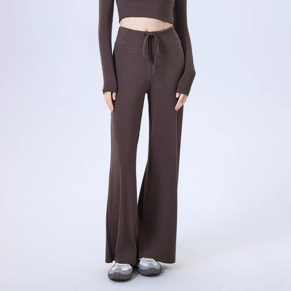 New Style Yoga Pants Elastic Waist Closure Loose Straight Leg Fitness Pants Wide Leg Casual Running Pants for Woman FGBCK3371