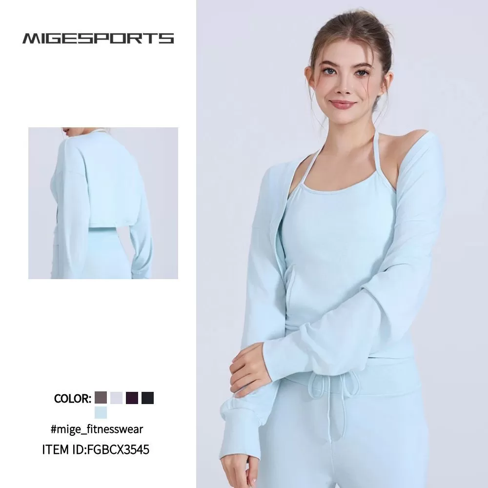 Wholesale Women's T-shirt For Fitness, Running, Yoga, Long Sleeves Training Sports Top For Wearing Outside FGBCX3545