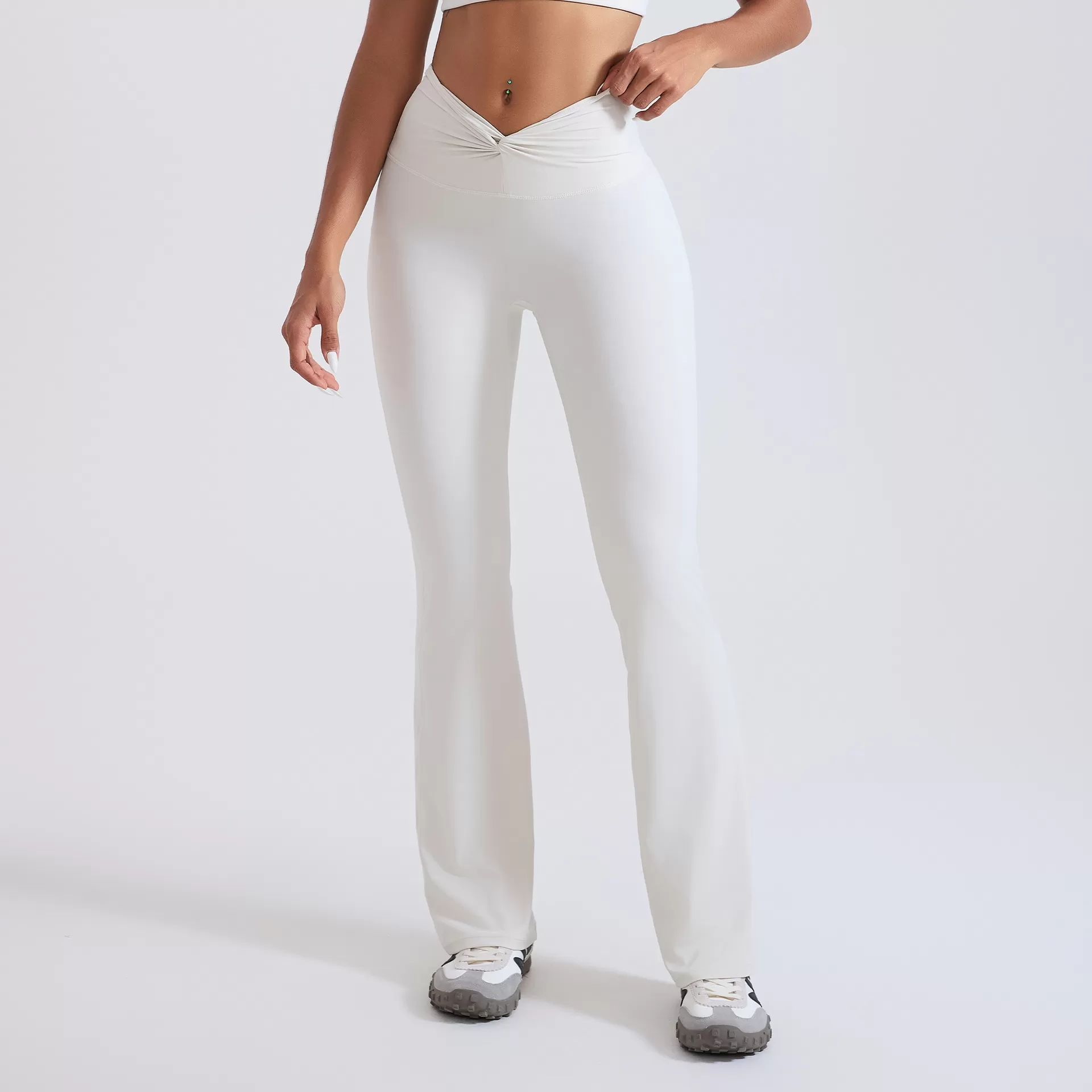 Yoga Pants Women Bell-bottoms Yoga Trousers High Waist Flare Leggings Fitness Pants Stretch Gym Casual Sports Wide Leg Pants FGBYCK5764