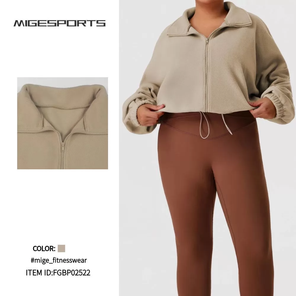 Women's Zip up Jackets Women Fleece Plus Size Zip up Jackets FGBP02522