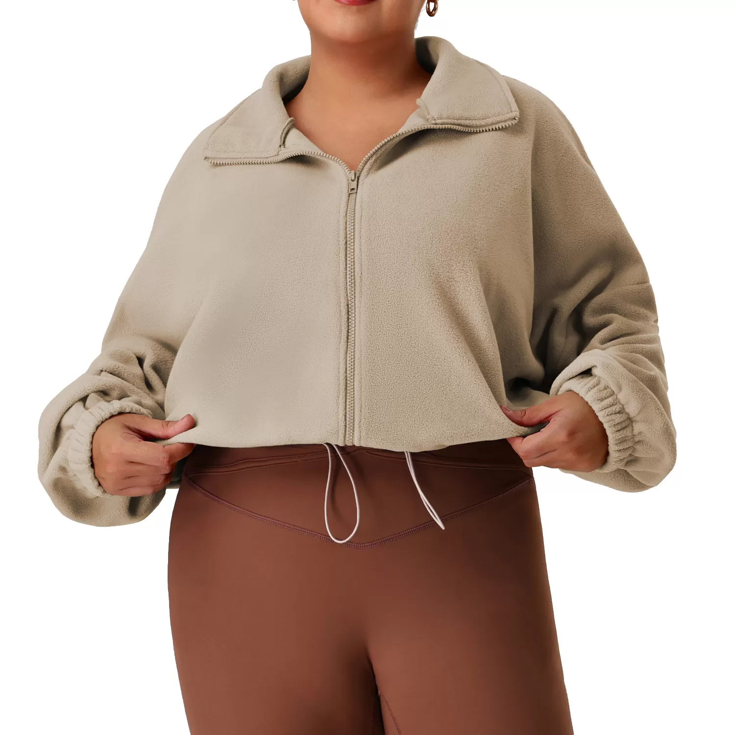 Women's Zip up Jackets Women Fleece Plus Size Zip up Jackets FGBP02522