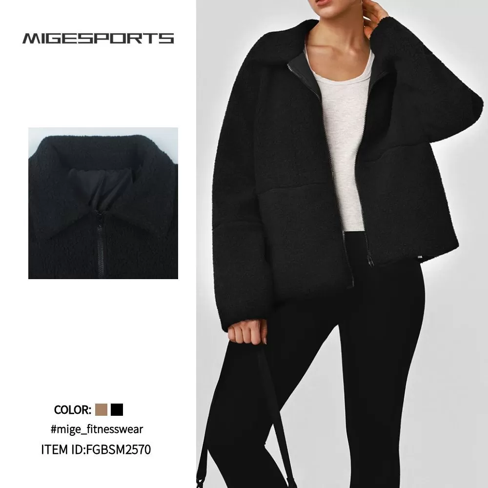 Fitness Top Long Sleeve Zipped Gym Jackets Women Sports Jacket Jacket FGBSM2570