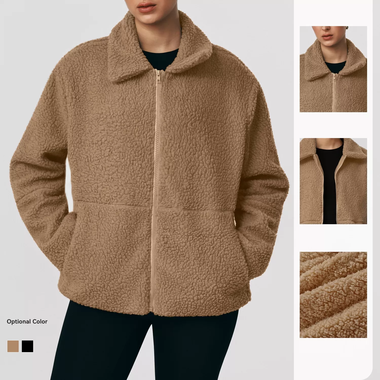 Fitness Top Long Sleeve Zipped Gym Jackets Women Sports Jacket Jacket FGBSM2570