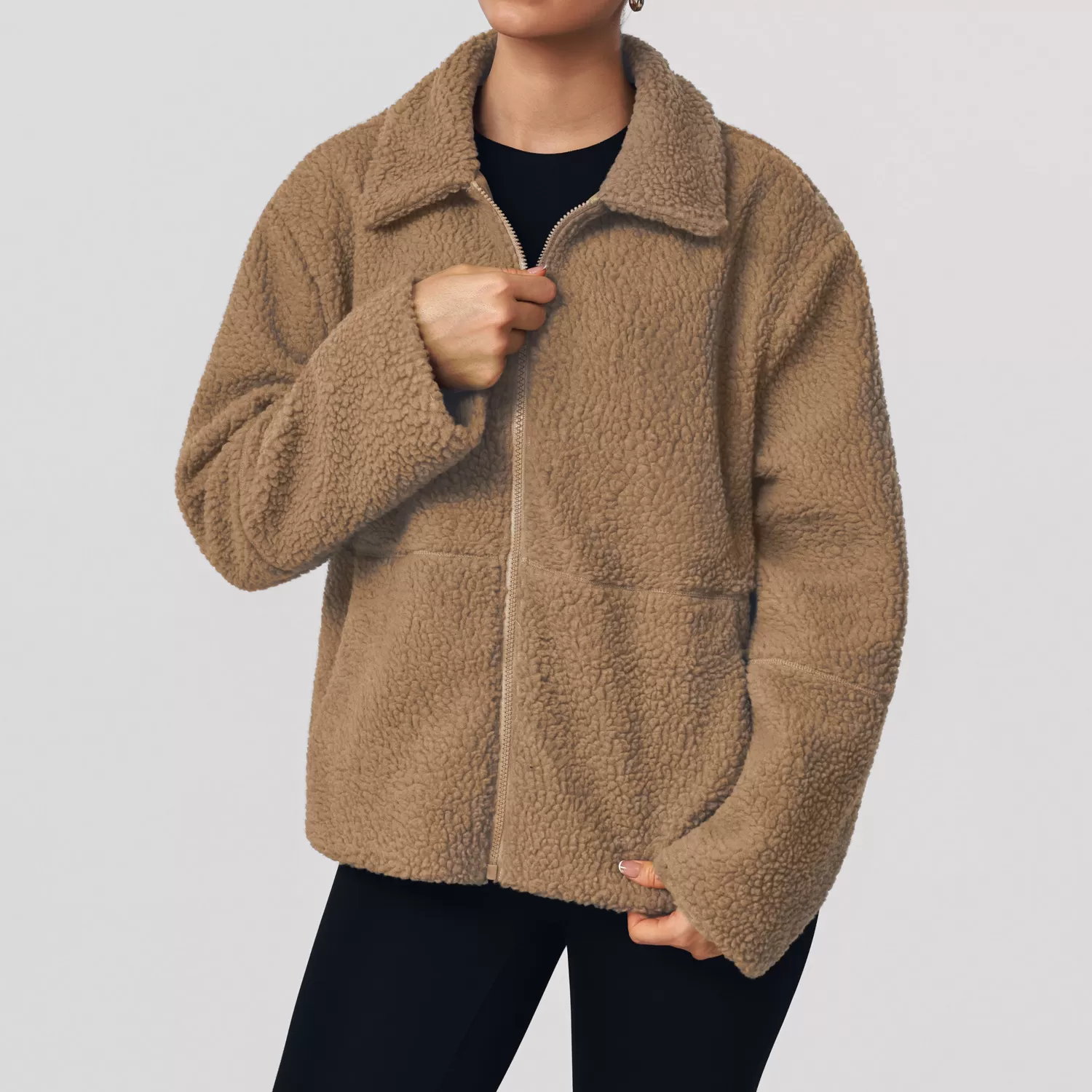 Fitness Top Long Sleeve Zipped Gym Jackets Women Sports Jacket Jacket FGBSM2570