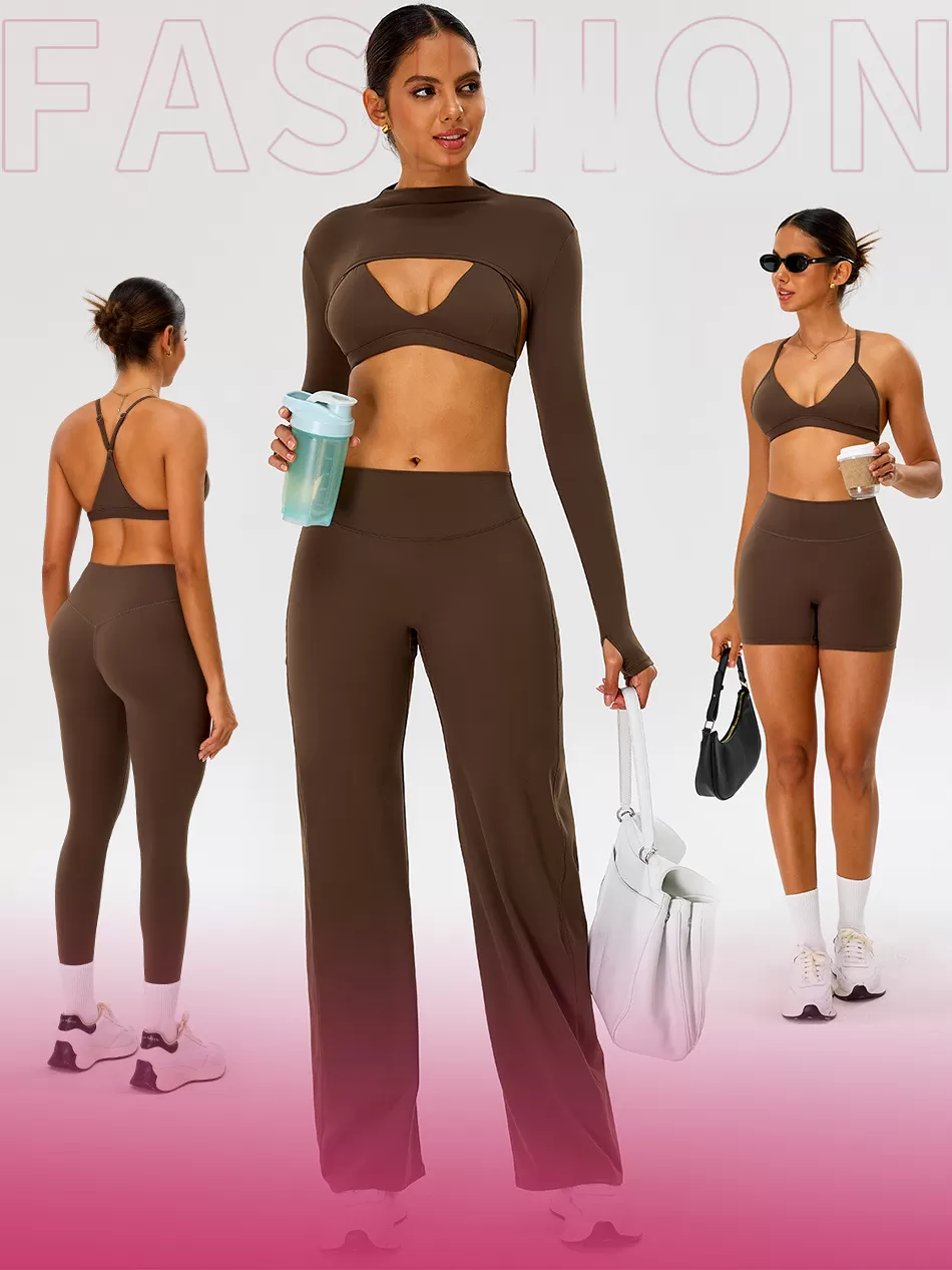 Newest Sports Athletic Women Quick Dry Great Elastic Workout Clothing Yoga Wear Sets FGBTM0277Y