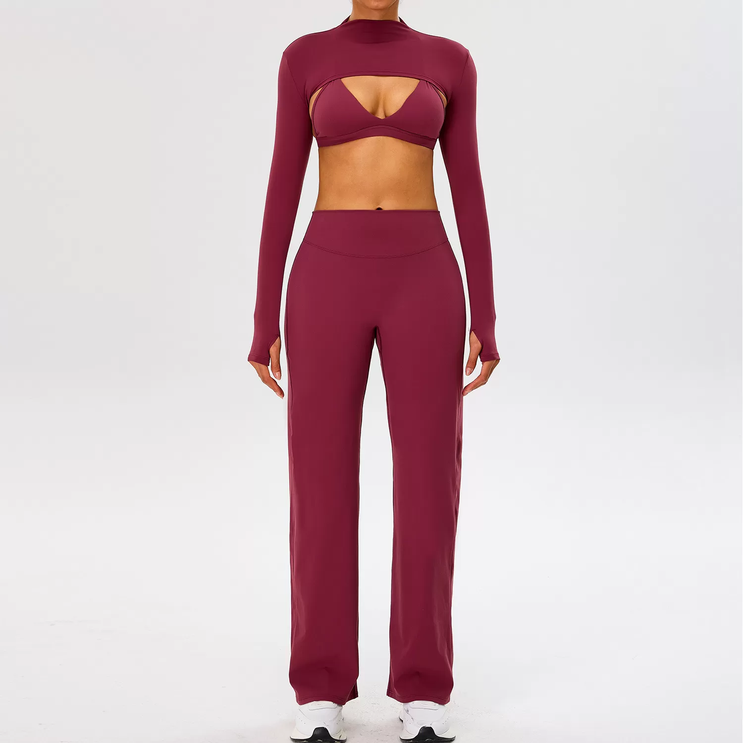 Newest Sports Athletic Women Quick Dry Great Elastic Workout Clothing Yoga Wear Sets FGBTM0277Y