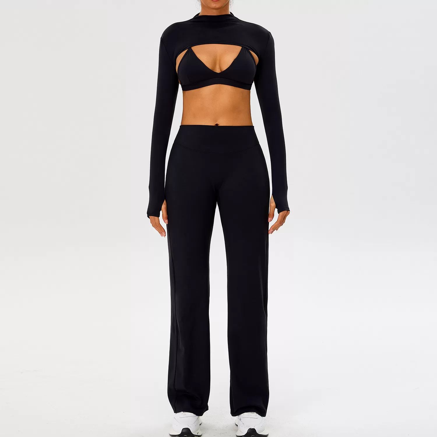 Newest Sports Athletic Women Quick Dry Great Elastic Workout Clothing Yoga Wear Sets FGBTM0277Y