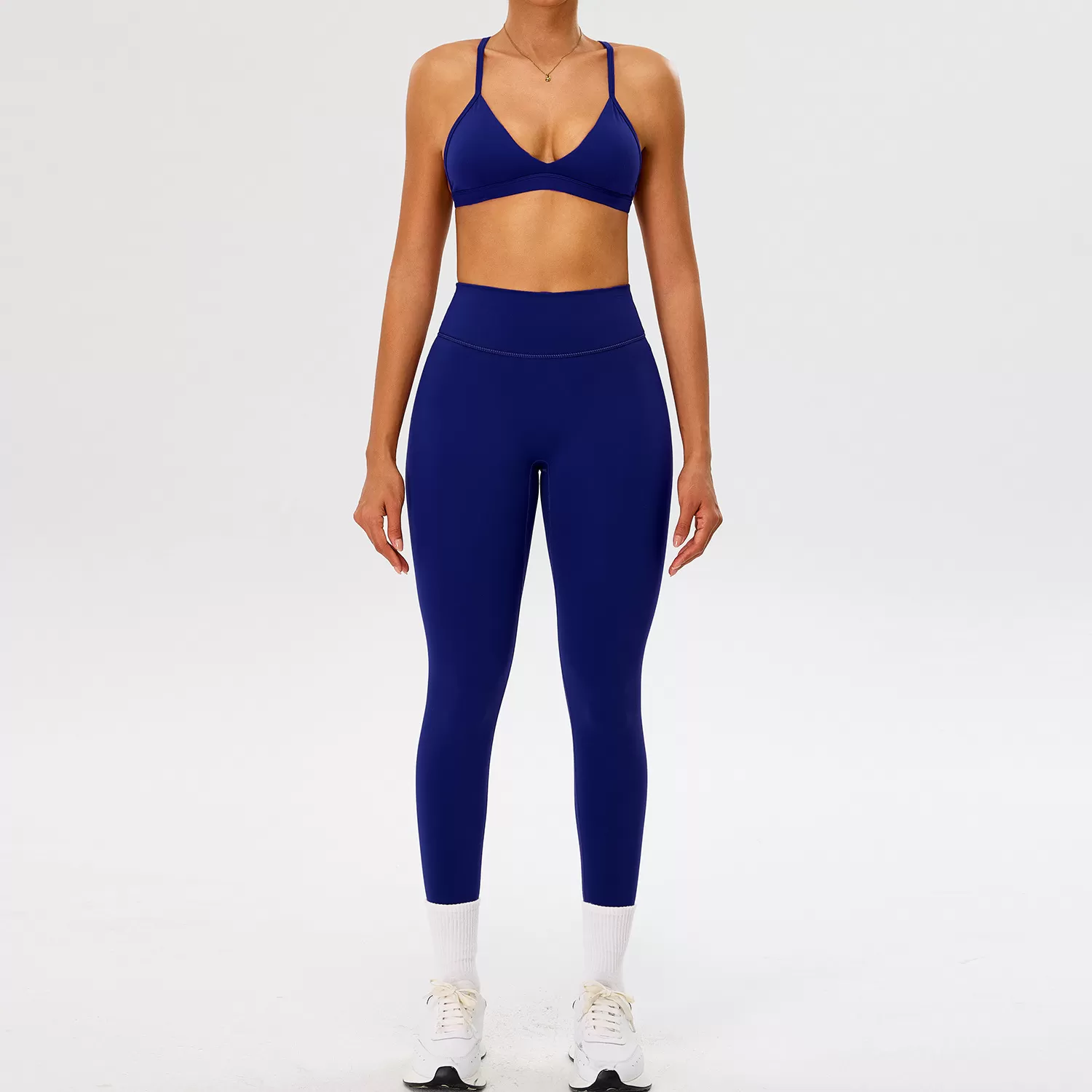 Dark blue bra+leggings