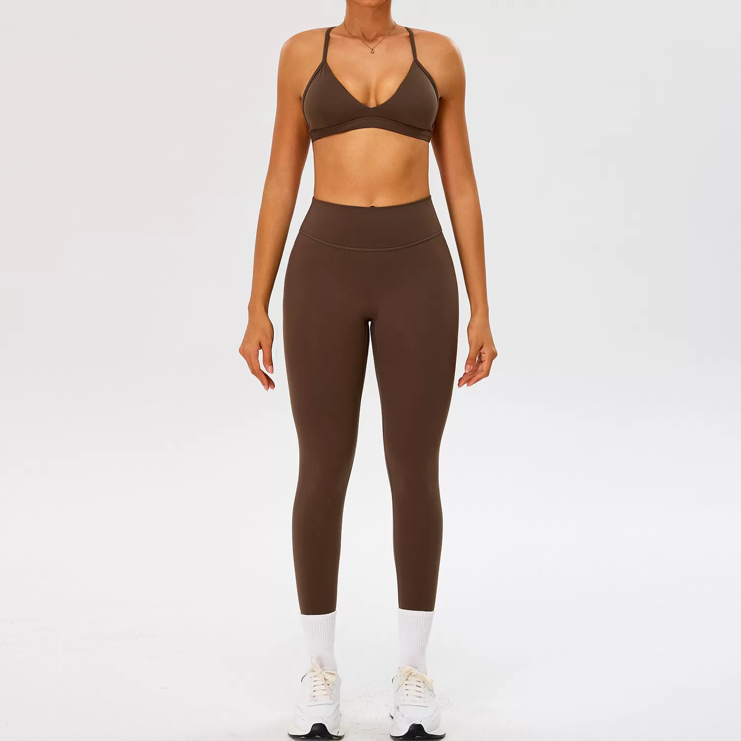 Dark brown bra+leggings