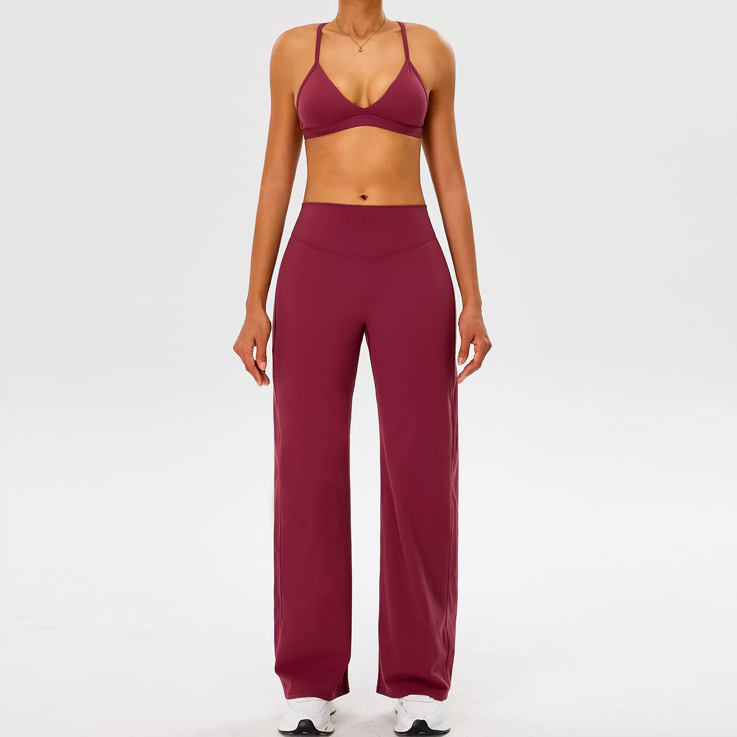 Burgundy bra+pants