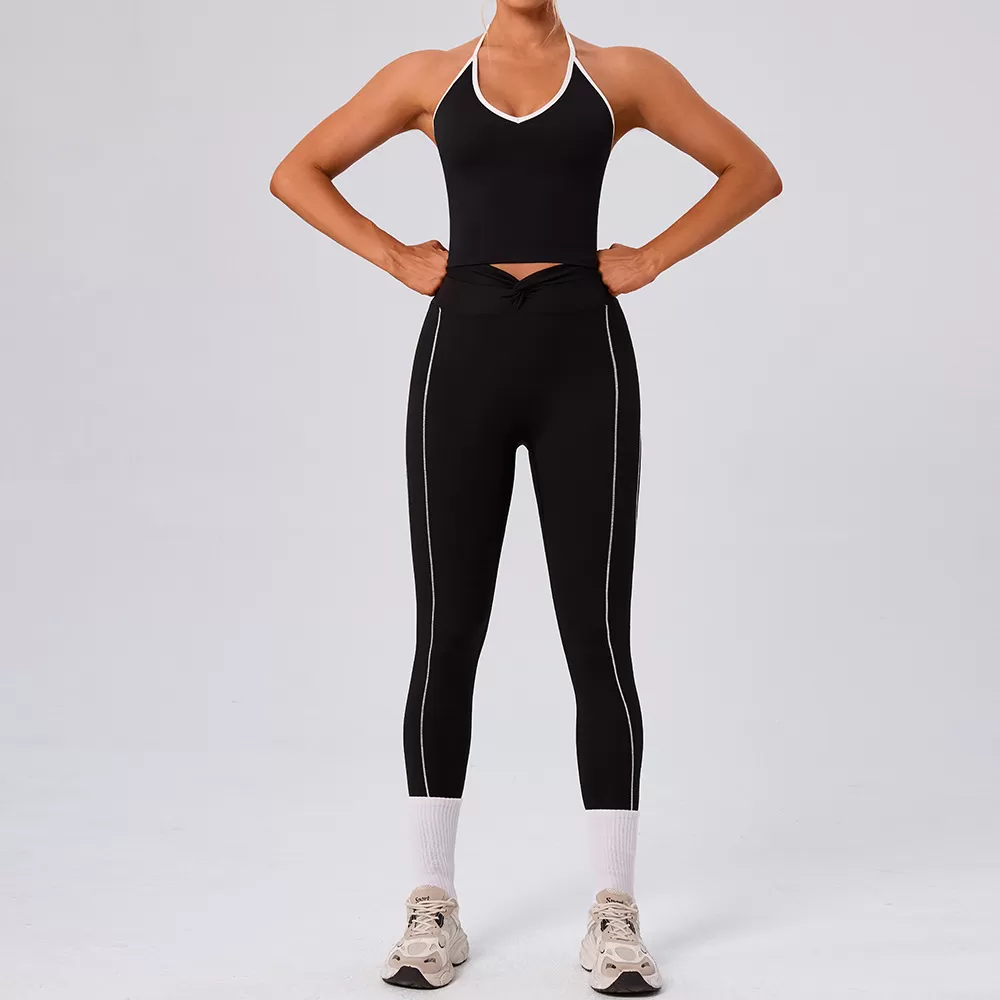High-waisted Yoga Legging New Activewear Leggings Sports BraYoga Set for Women Outfit FGBYW586+KW451