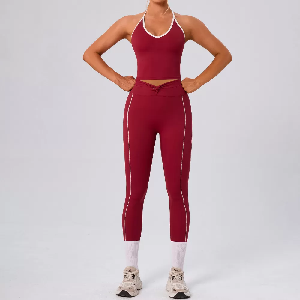High-waisted Yoga Legging New Activewear Leggings Sports BraYoga Set for Women Outfit FGBYW586+KW451