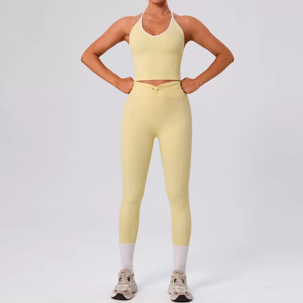 High-waisted Yoga Legging New Activewear Leggings Sports BraYoga Set for Women Outfit FGBYW586+KW451