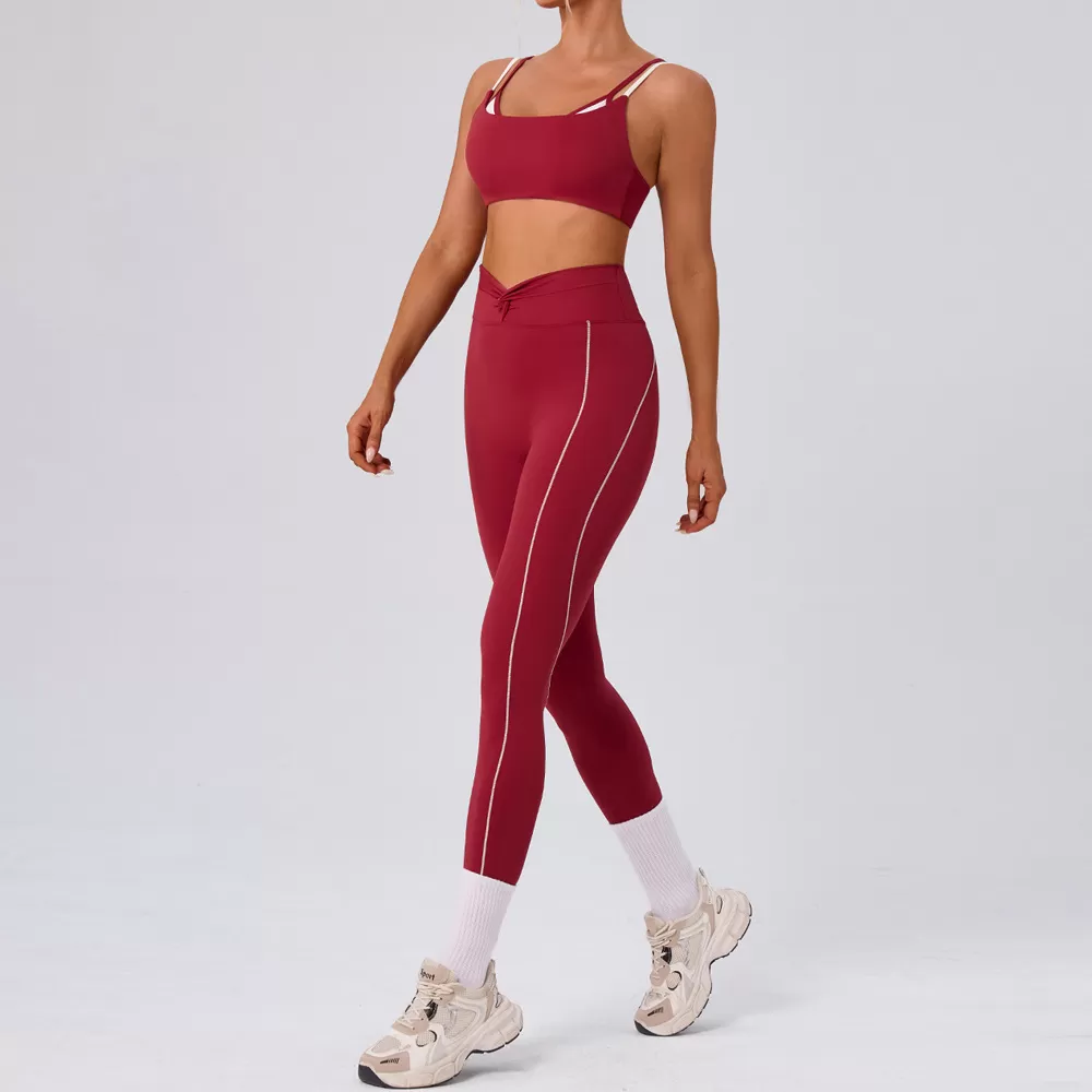 Wine bra+leggings