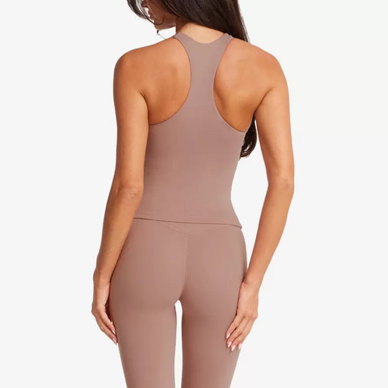 Women's Sports Vests Fitness Yoga Singlet Tight and Comfortable Tank Tops with Chest Pads FGBU131