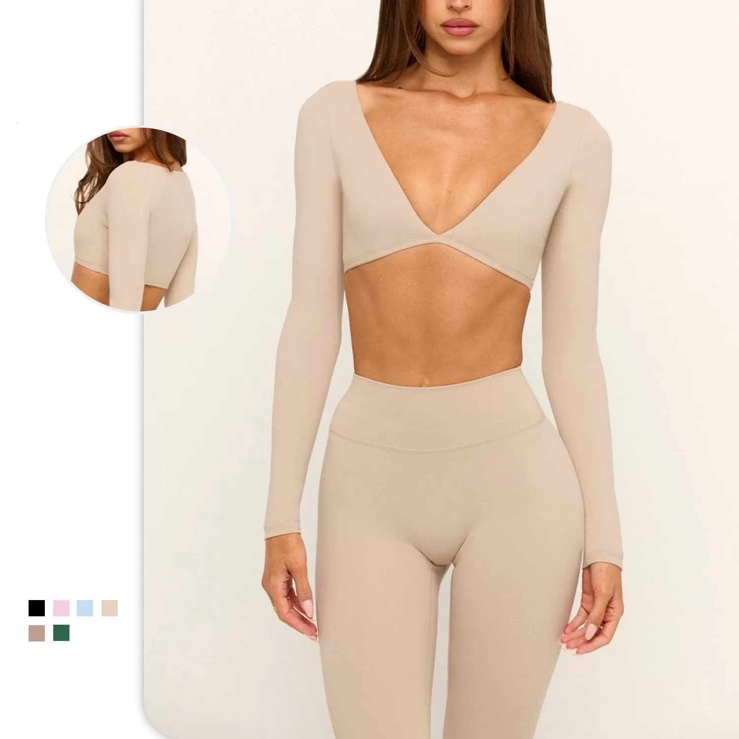 Women's Gym Tops Long Sleeve Fitness Elastic Yoga Quick Dry Sports Workout Tops FGBU170