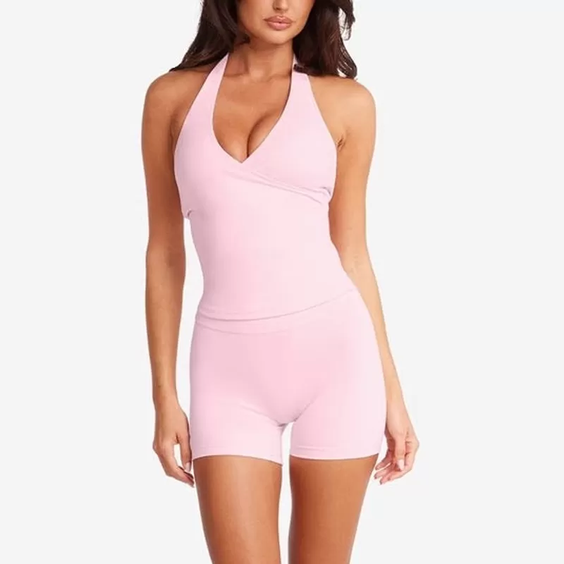 Pink singlets+shorts