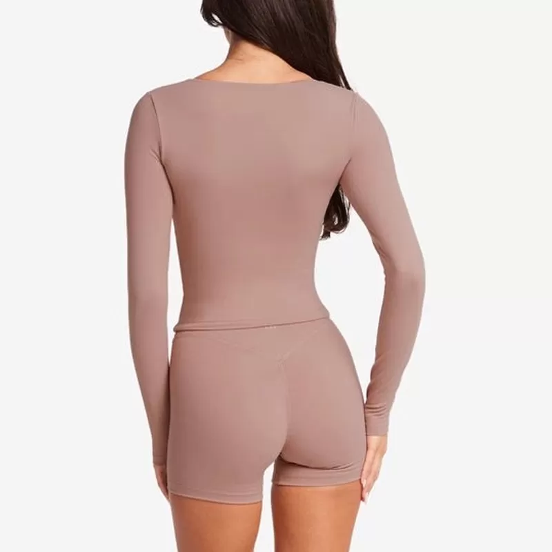 Women's Long Sleeve Shirt High Quality Skin Friendly Nude Feel Fitness  Slim Fit Women's T-shirts FGBU110