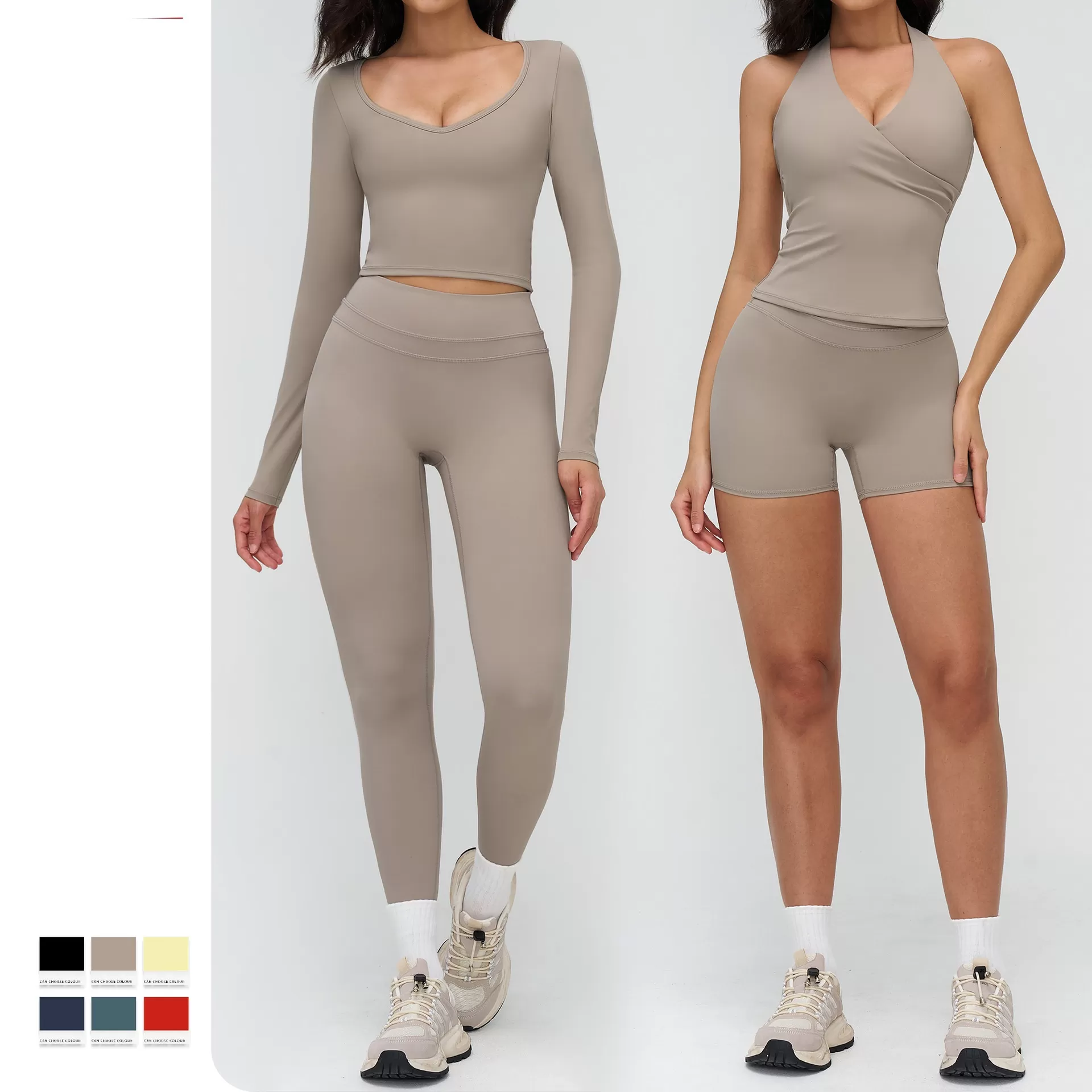 Activewear Sportswear Yoga Gym 5Pcs Set Fitness Training Wear Workout Sets for Women FGBTZ3109