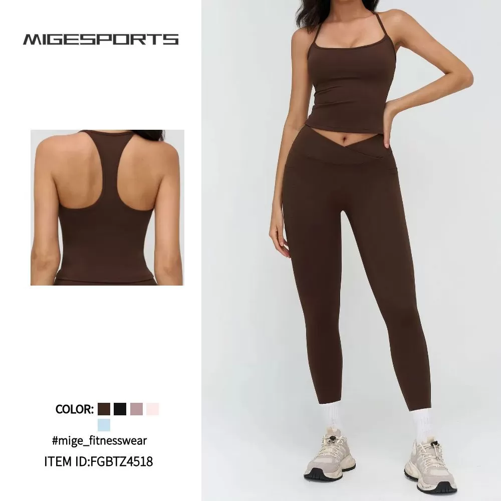 Women's Gym Sports Set Running Yoga Wear Breathable Yoga 6pcs-Set FGBTZ4518