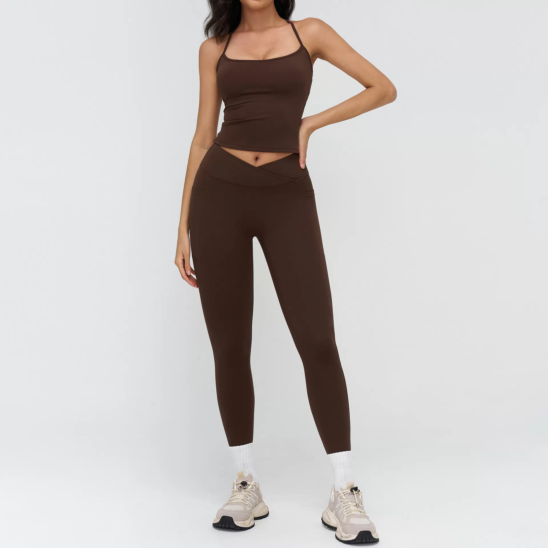 Coffee singlets+leggings