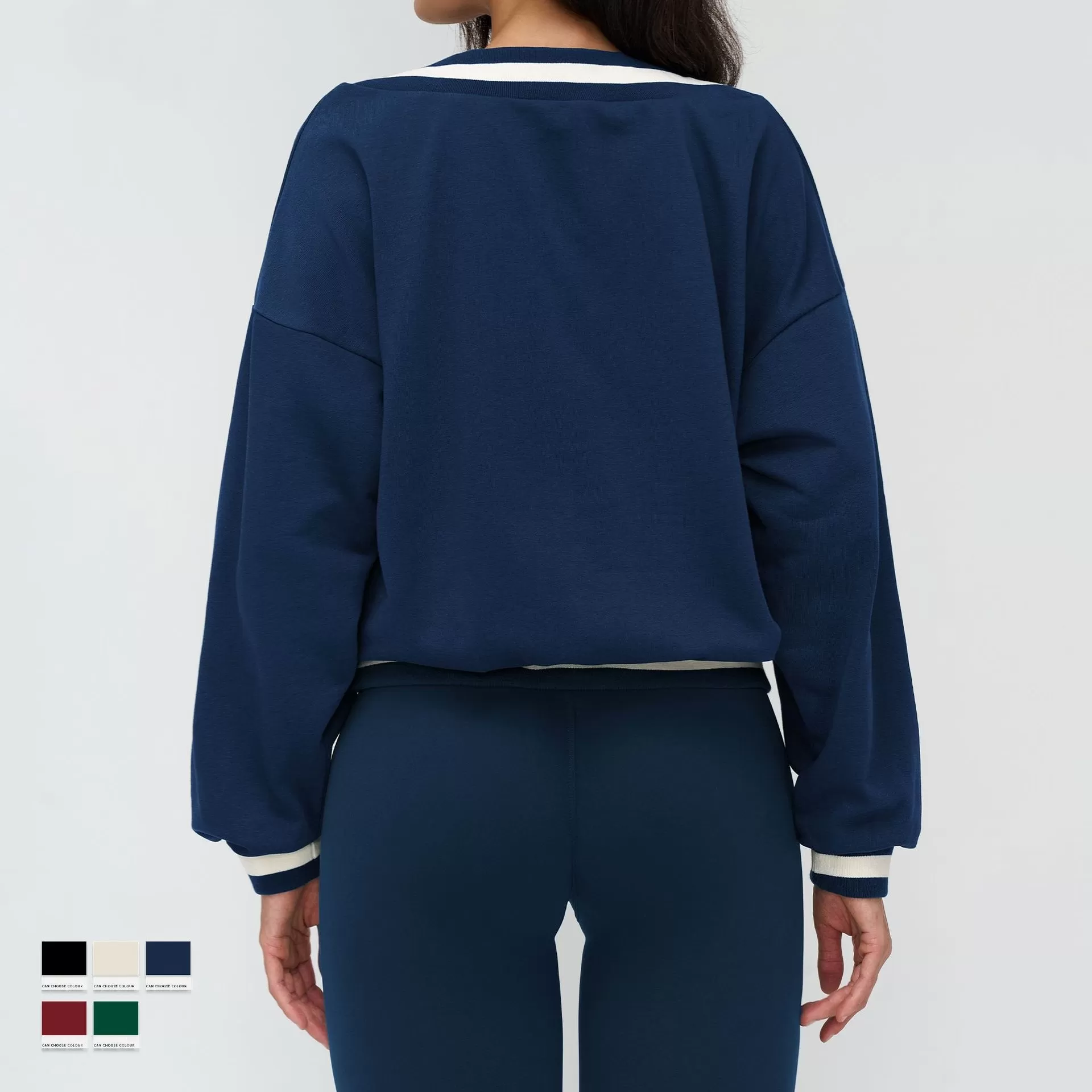 Sports Sweater V Neck School Sports Top Long Sleeve Fitness Running Yoga Tops for Women FGBEWY9307