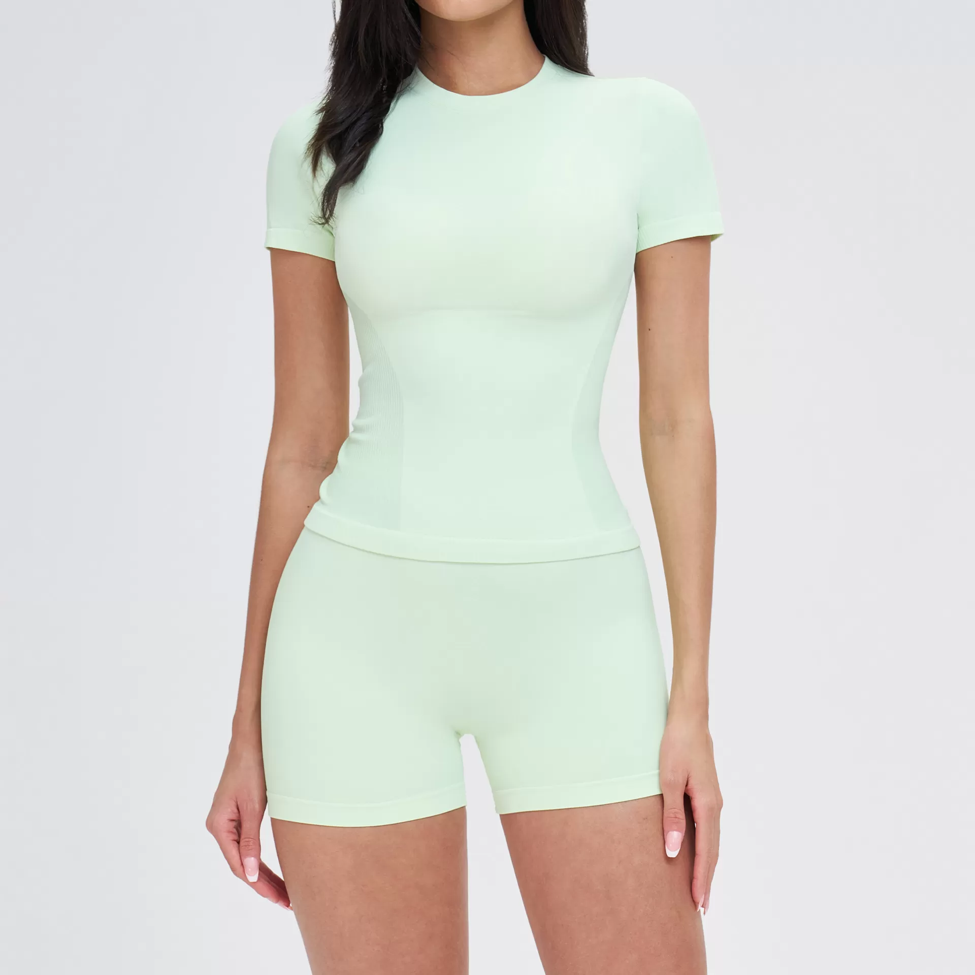 Mint short sleeves tops+shorts