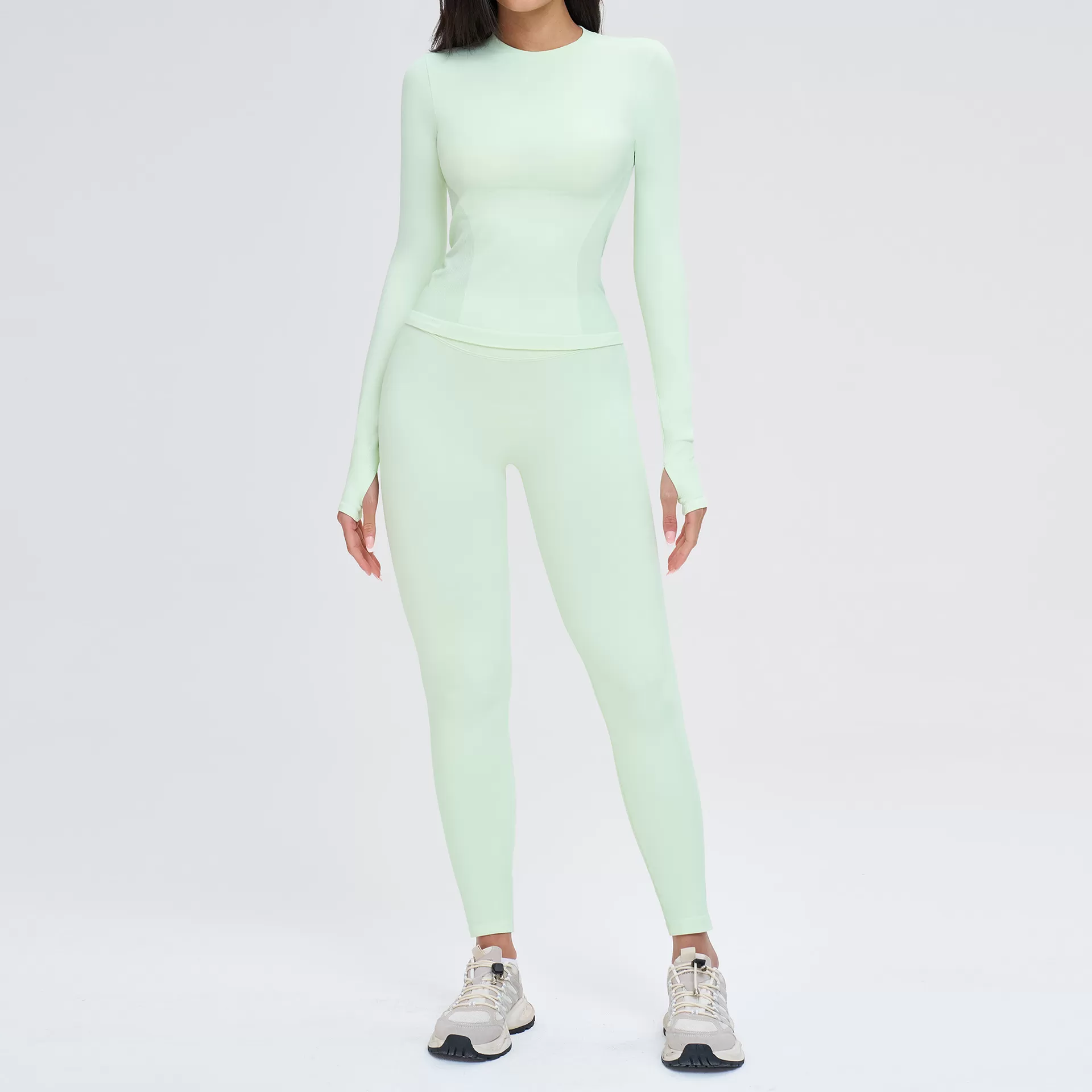 Mint long sleeves tops+leggings