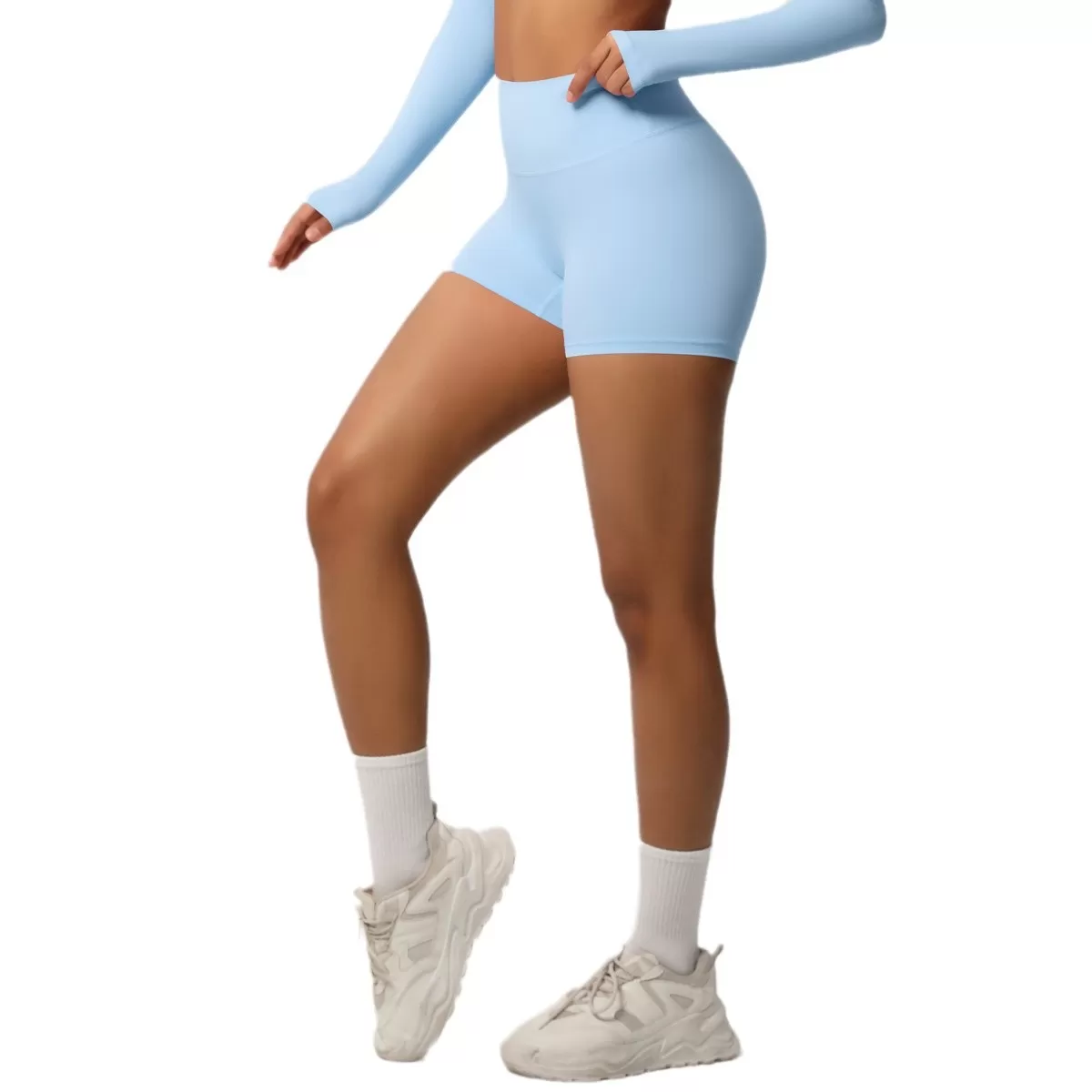 High-waisted Yoga Shorts Yoga Shorts Outdoor Running and Cycling Sports Shorts FGB7101