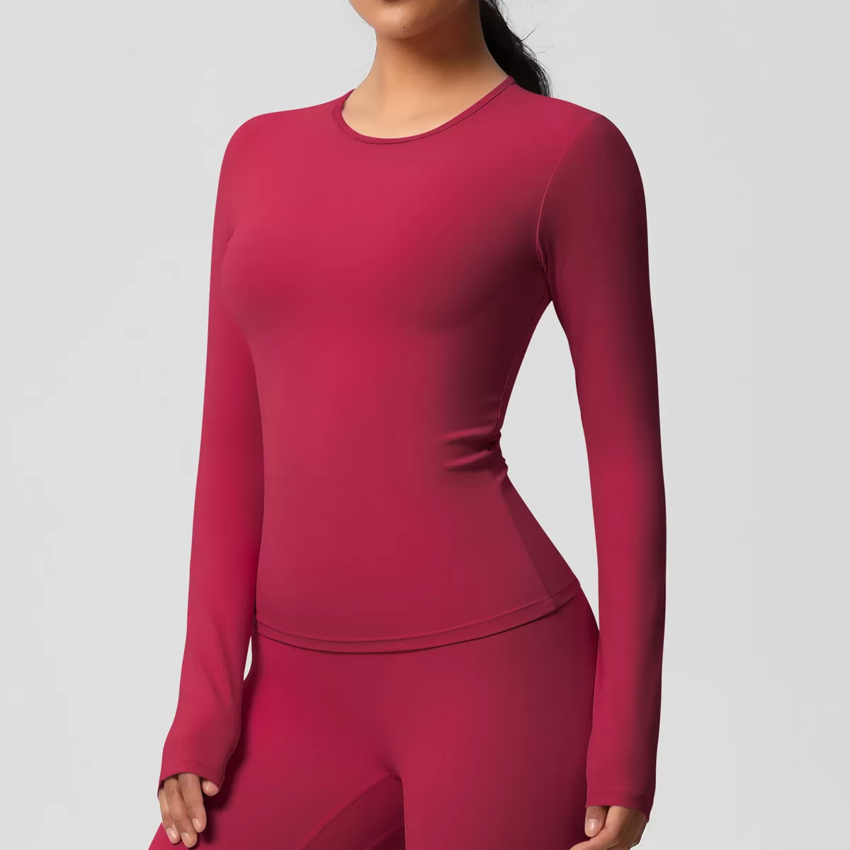 Women Workout Yoga Top Long Sleeve Gym Soft Yoga Long Sleeve for Women FGB7102