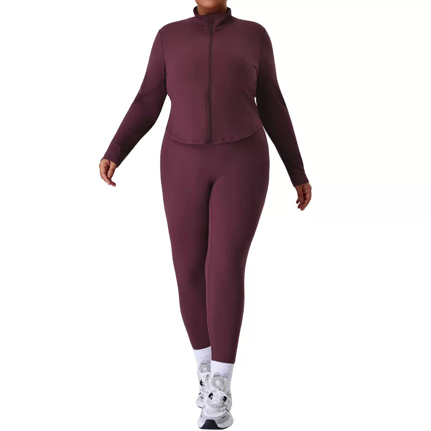 Plus Size Yoga Clothing Set Women's  Tight-Fitting Sportswear Two-Piece Fitness Clothing Set FGBP02526