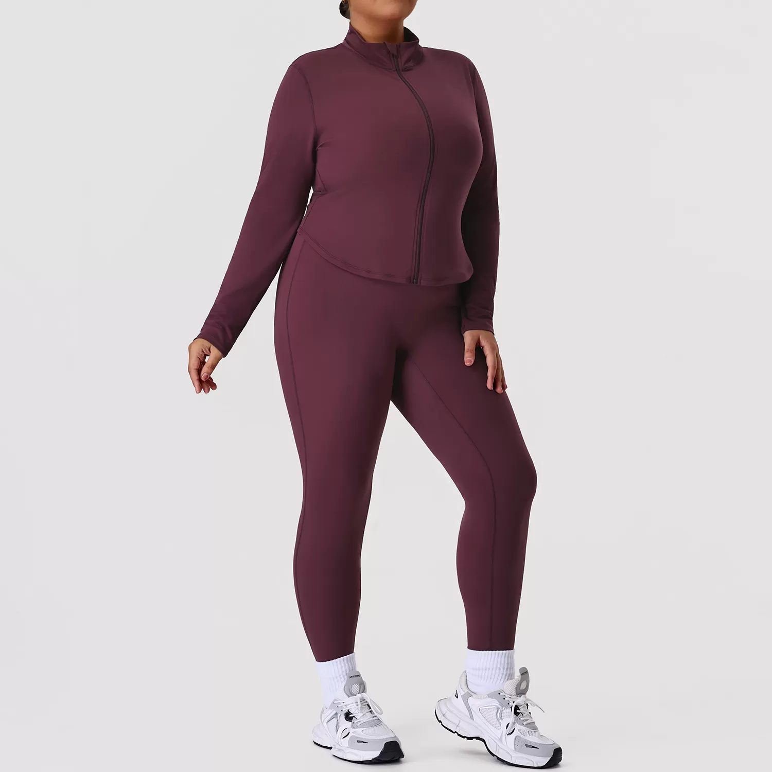 Plus Size Yoga Clothing Set Women's  Tight-Fitting Sportswear Two-Piece Fitness Clothing Set FGBP02526