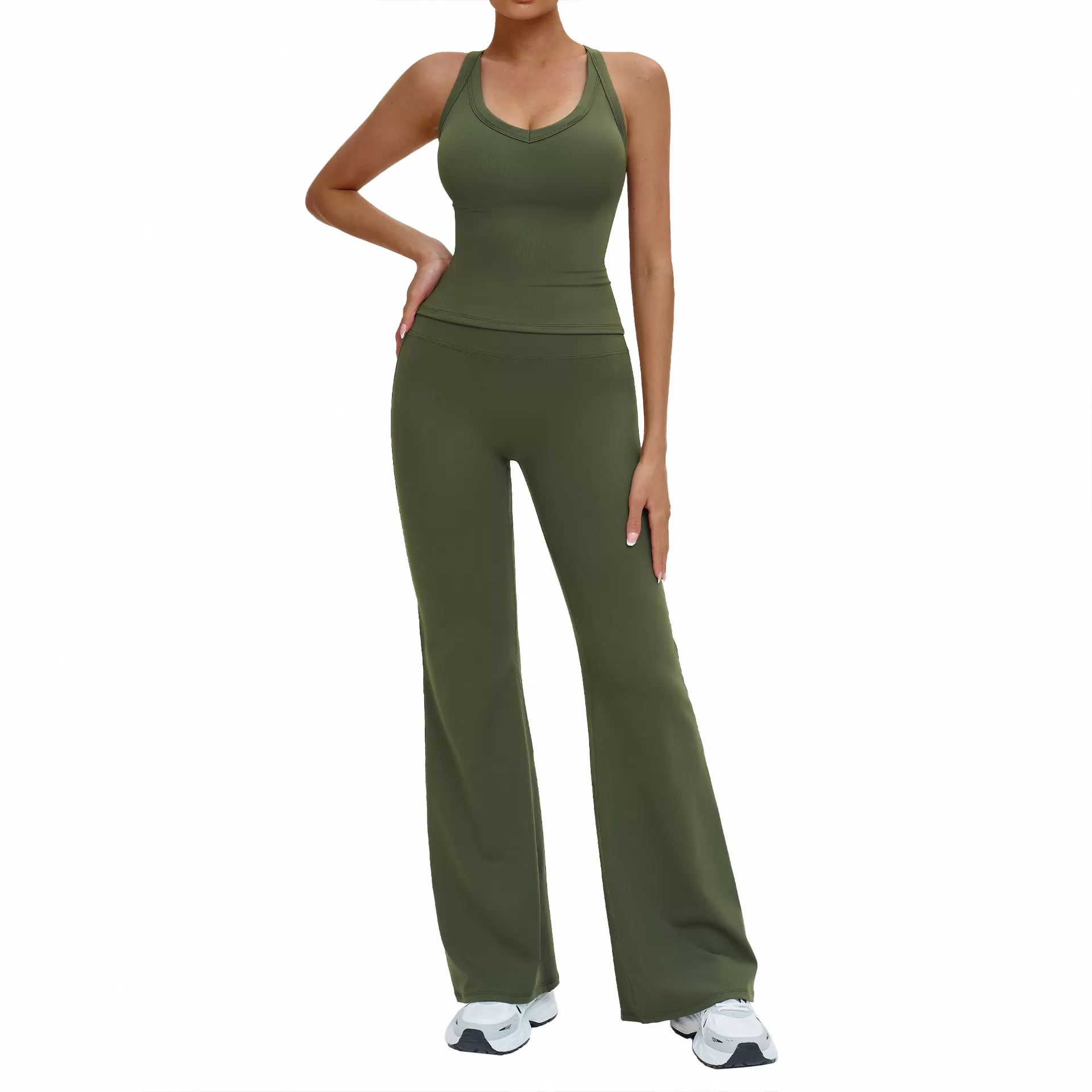 Sports Singlets for Women Running Shorts Flare Yoga Pants Spandex Nylon Women's Sets Gym Suits for Women FGBTZ4516