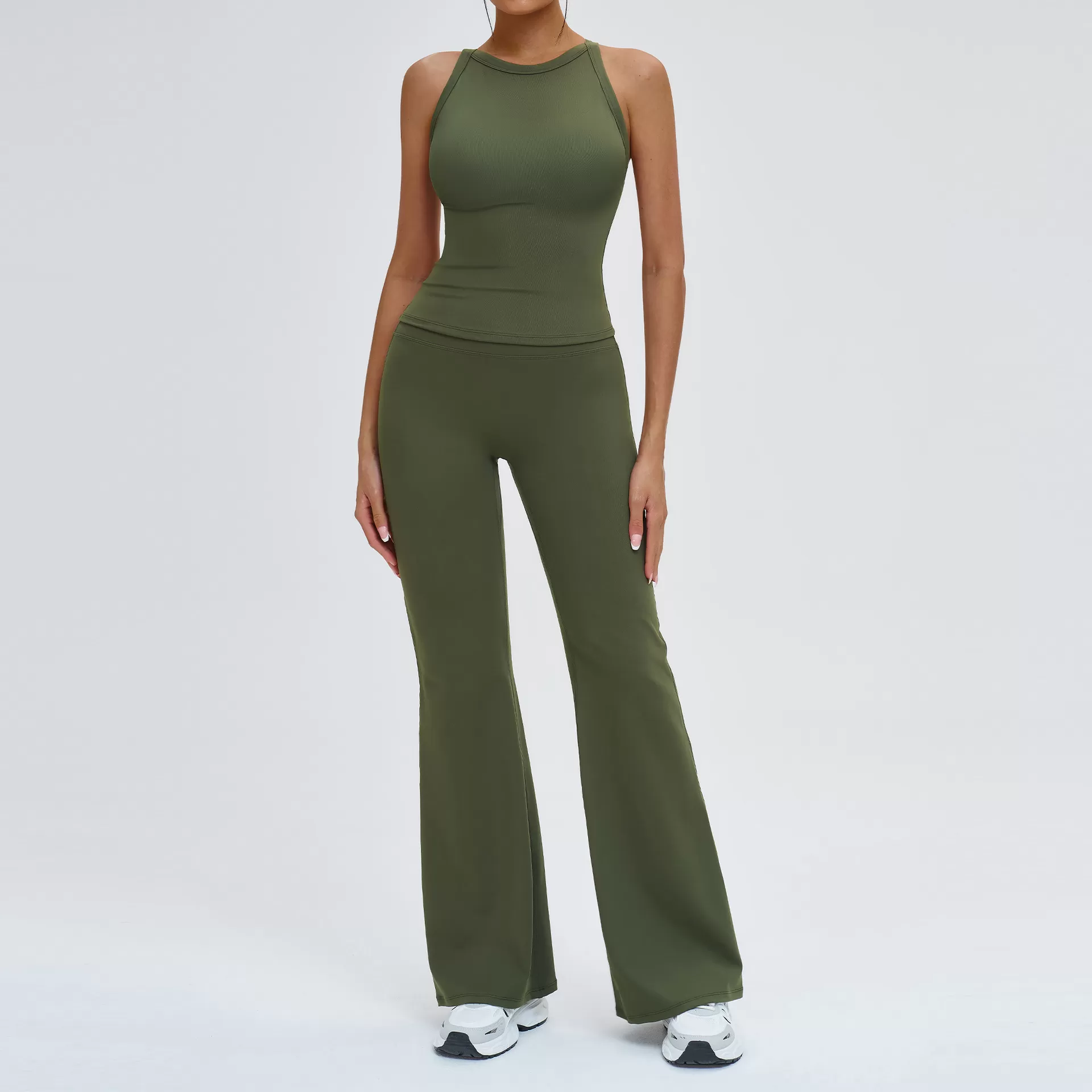Army green singlets-2+Pants