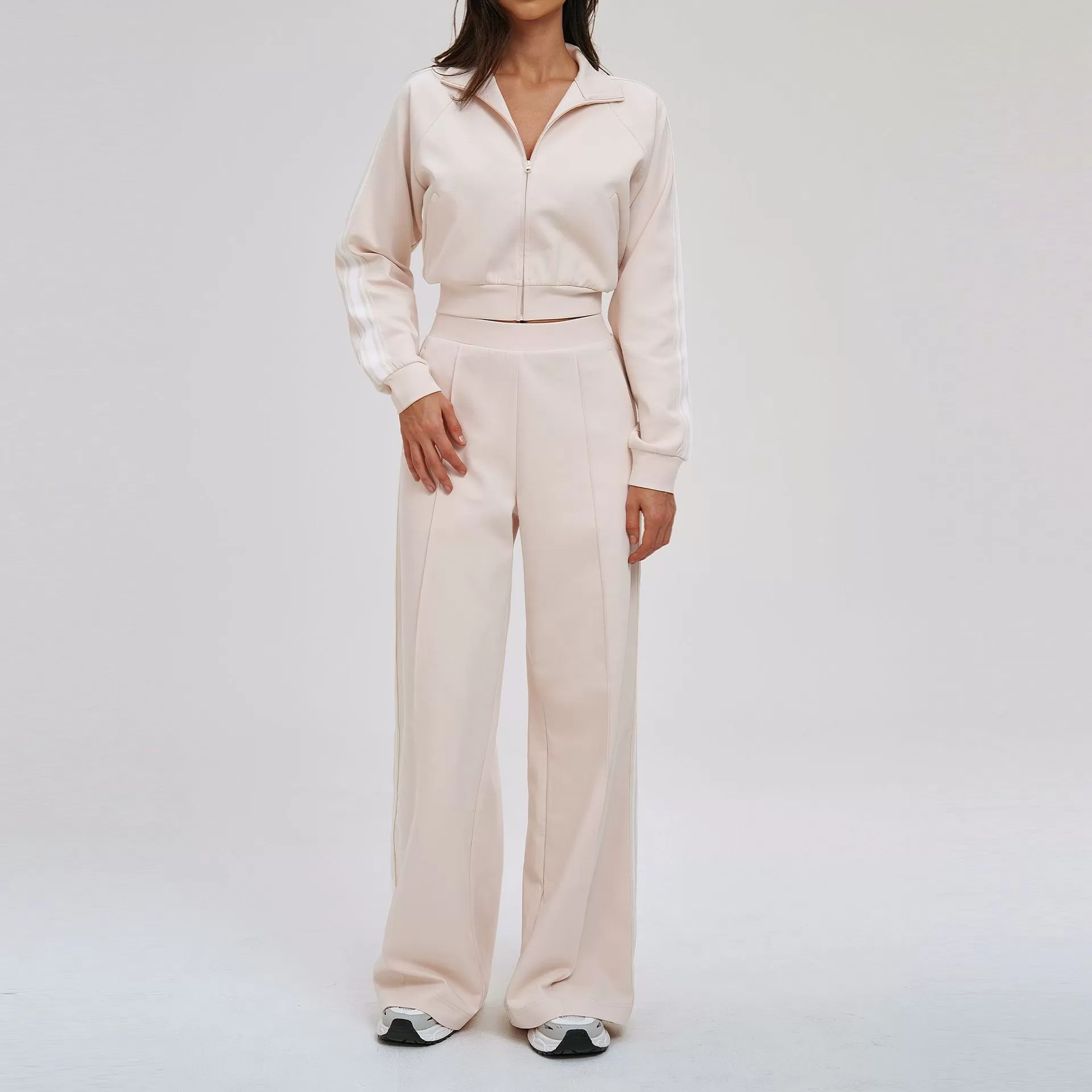 2 Pieces Long Sleeve Top Sports Jacket Gym Fitness Yoga Set Women Workout Pants Sets for Women FGBTZ2519