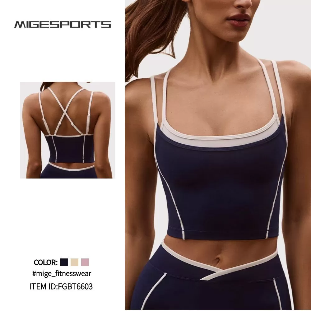 Stringer for Ladies Fitness Yoga Wear Gym Singlet Bodybuilding Women Singlet FGBT6603